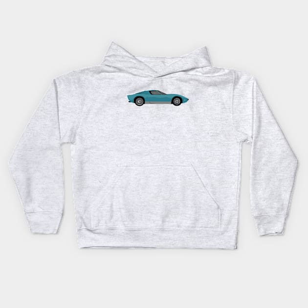 Lambo Miura Kids Hoodie by kindacoolbutnotreally